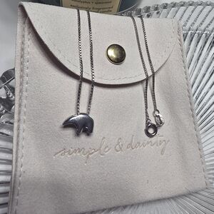 Sterling Silver Bear Necklace